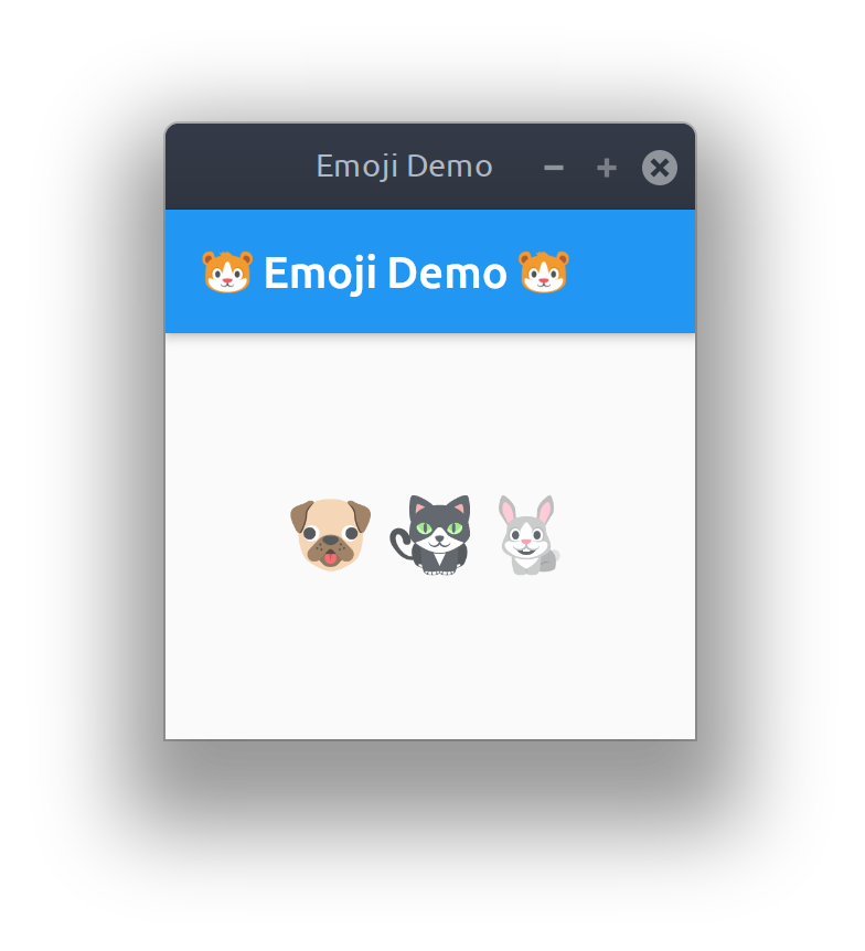 Screenshot showing emoji rendering correctly width=